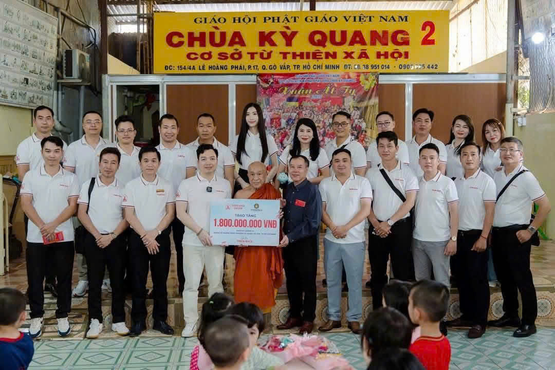 Thiên Khôi ủng hộ chùa Kỳ Quang 2, cơ sở từ thiện xã hội